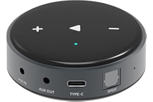 ARYLIC Wiim Mini Airplay 2 Music Streamer, WiFi y Bluetooth Receptor de Audio multisala/multizona Dentro de Spotify/Tidal Connect y 192khz / 24bit Hi-Res Audio, Funciona con Siri y Alexa Voice Assistant.
