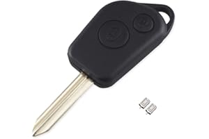 HIGH FIVE - Carcasa de 2 Botones con Espada SX9 y 2 pulsadores para Llave de Citroen Berlingo, Xsara Picasso o Peugeot Partner (Sin Hueco de Infrarrojos)