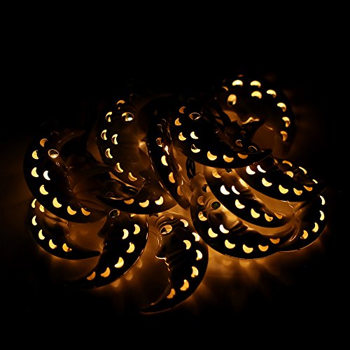 Set von 15 Marokkanische Solar Laternen Monn-Man warmweiß für Outdoor, Garten, Party, Hochzeit Dekoration - 7