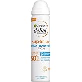Garnier Delial Super UV Sun Shield Mist Facial SPF50, Invisible, 75 ml | SPF 50+ Face Sun Protection, UVA/UVB and Infrared, 6