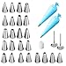 Produktbild Spritztüllen Set mit 24 Stücke Garniertülle und 2 Spritzbeutel Set für Pralinen, Plätzchen, Keksen, Kuchen und Torten Deko decorating tools aus Edelstahl