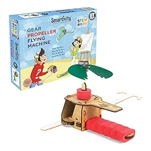 Smartivity Gear Propeller Flying Machine STEM Educational DIY Fun Toys, Educational & Construction based Activity Game for Kids 6 to 14, Gifts for Boys & Girls, Learn Science Engineering Project, Made in India