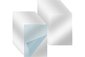 MVQPER 24 PCS Mirror Wall Stickers,Mirror Tiles Self-Adhesive,Mirror Sheets Flexible for Home,Living Room,Bathroom,Bedroom Decoration,Stick on Mirror Tiles,15 x 23CM