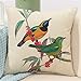 Produktbild M & F 45,7 cm Blume Vogel Kissenbezug, bedruckt Sofa Stuhl dekorative Baumwolle Leinen Kissen Fall () Stil 3