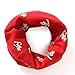 Moolecole Cute Fashion Children Scarf Kids Baby Girls Boys Cotton Scarf Neckchief Muffler Soft Scarf Red Cat