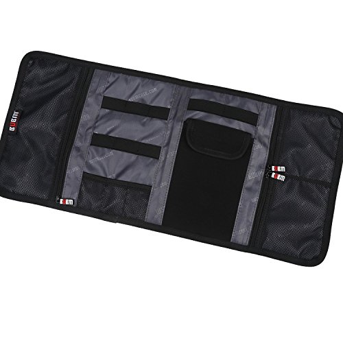 BUBM Neue Wrap Universaltasche Reisetasche für Elektronikzubehöre Elektronik Organizer wie iphone 6S, 4 Flächer, Dunkelblau - 4