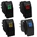 Produktbild rkurck Auto Rocker Switch, On/Off LED Kippschalter Dash 4pol für Auto Marine Boot ATV Wohnmobil-LED Light Bar Off road, 4 Stück (Mix Farbe)