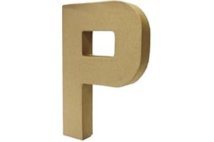 CRAFTY CROCODILES Papier Paper Mache Large Letters 20.5cm - Cardboard Craft (P)