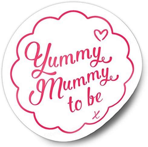 Yummy Mummy To Be Baby Shower Party Stickers (LARGE Gift Favour Goody Bag) JC2001