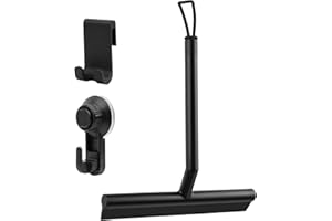 JNUYISW Rasqueta Limpiacristales,Rasqueta Mampara Ducha Hecho De Silicona con,Rasqueta Limpiacristales Profesional Rasqueta Silicona, para Ducha, Baño, Espejo, Limpieza De Cristales, Azulejos