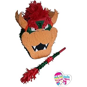 Pinata Bowser. Pinata Super Mario (Optionaler Stick)