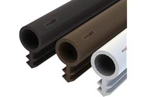 STEIGNER Guarnizione per Porta Finestra STD03 100 m 8 mm Nero Guarnizione in Gomma Profilo per porte e finestre in Legno PVC Alluminio
