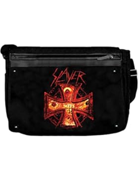 Black With Fire Cross (Kuriertasche)