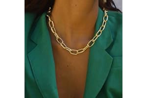 TseenYi - Collana punk con catena spessa, gioiello per donne e ragazze