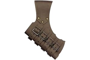 Lamptti Medieval Renaissance Sword Holster, PU Leather Waist Sword Frog Scabbard Holder with Adjustable Strap, Costume Cosplay Prop Black Brown