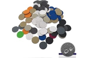 CAIMEI SANDER 120pcs dischi abrasivi rotondi da 1 pollice da 25mm con acqua secca e umida, grana 1000/1500/2000/3000/5000/7000 con gancio e anello che affollano per levigatura e lucidatura per accessori elettrica