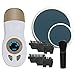 Carejoy Blue Light Hair Removal Painless Hair Remover Personal Care Professional Full Body Blue Light Heating Hair Removal Device with 4 Wide Tips, 2 Narrow Tips, 2 Buffer Pads, UK Plug (White)