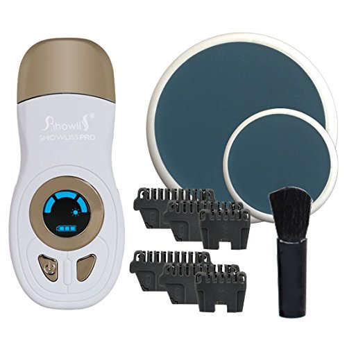 Carejoy Blue Light Hair Removal Painless Hair Remover Personal Care Professional Full Body Blue Light Heating Hair Removal Device with 4 Wide Tips, 2 Narrow Tips, 2 Buffer Pads, UK Plug (White)