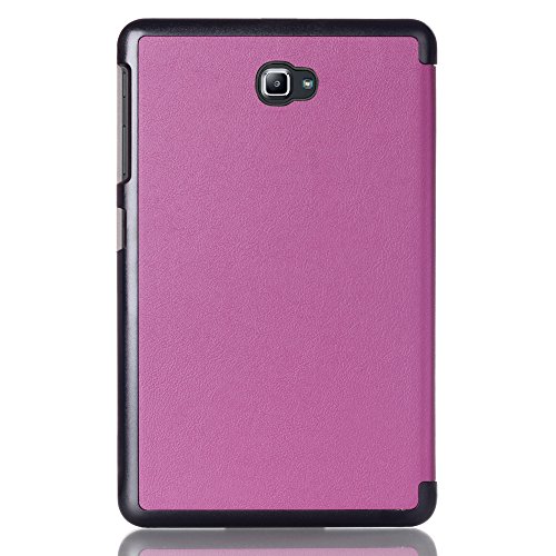Galaxy Tab A 2016 T585N Hülle,Samsung Tab A 10.1“ Cover – Ultra Slim PU Leder Schutzhülle mit Stand Tasche Hülle für Samsung Galaxy Tab A 10.1 Zoll Wi-Fi/ LTE (2016) SM-T580N/SM-T585N Tablet Flip Case Cover,Lila - 3