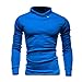 Produktbild Herren Langarm Pullover Solide Mode Schlank Entworfene Sweatshirts Top Bluse By Dragon (Blau, S)