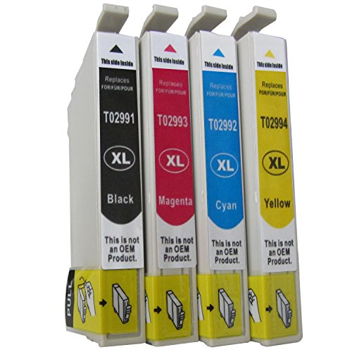 4 komp. XL Druckerpatronen Set für Epson Home XP 235 332 335 245 247 342 345 432 435 442 445 Epson 29XL 1 x schwarz 1 x blau 1 x rot 1 x gelb