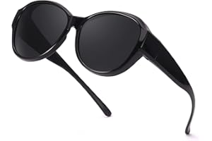 LVIOE Polarised Fit-over Sunglasses Women Round Frame Over Glasses with UV Protection