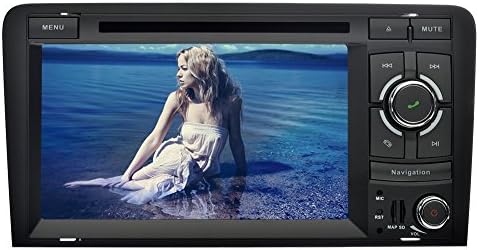 YINUO 7 Inch 2 Din Capacitive Touch Screen Car Stereo DVD Player Sat Nav In Dash GPS Navigation Bluetooth Autoradio for Audi A3 (2003-2013) support USB/ SD/ AM FM Radio/Steering Wheel Control