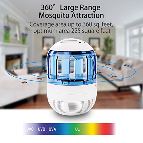 Insektenvernichter Elektrisch Ultravioletter LED Insektenlampe Indoor Mückenfalle Mücken Beseitiger Insektenfalle UV Mückenlampe mit Ventilator, Frei von Chemikalien für zu Hause von Fochea - 3