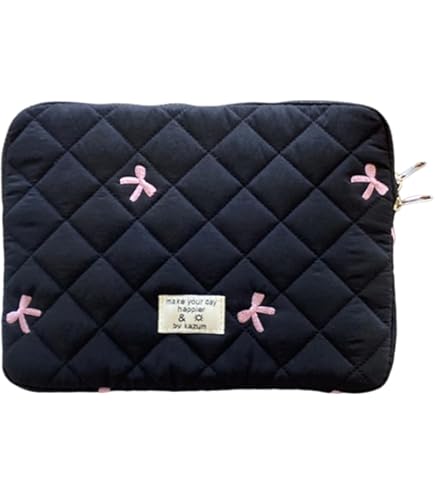 Ateljé Puffy Check Mate laptophoes 14 inch • Donkerbruin • de Bijenkorf