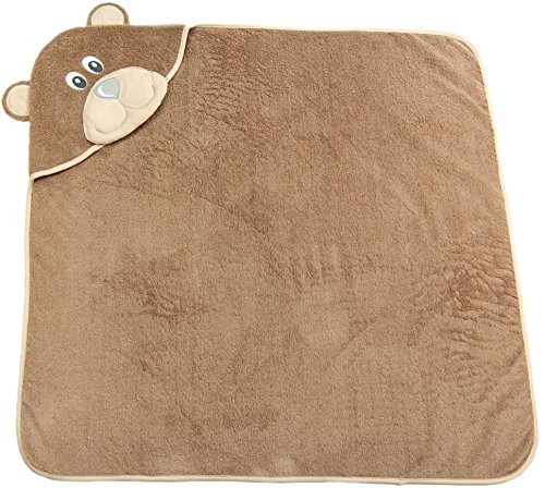 Little Tinkers World Baby-Badetuch / Kapuzenhandtuch im Bär -Design – 100% Flauschige Baumwolle – Perfekt als Geschenk für Neugeborene, Säuglinge, Kleinkinder, Mädchen & Jungen, 75×75 cm - 7