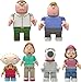 Produktbild K'Nex Family Guy Complete Set of Peter, Chris, Stewie, Lois, Brian & Meg Buildable Figures by K'Nex Building Worlds Kids Love