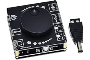 DollaTek Amplificateur de puissance stéréo Bluetooth 5.0 20 W + 20 W - Contrôle mobile APP 12 V/24 V