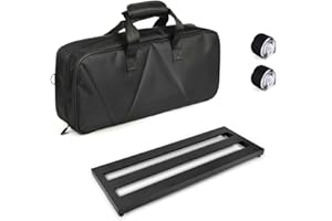KOLDOT Pedal Board for Guitar Bass Effects Pedal Pedalboard with Carry Bag, 2PCS Pedal Board Tape 19.5 x 7.4 inch