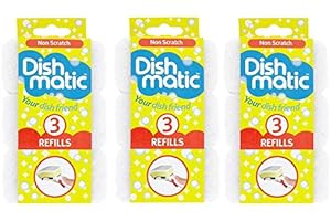 Dishmatic Sponges, Foam, White, 3 Count (Pack of 3)