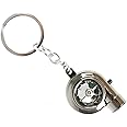 IGRARK Electric Turbo Keychain, Key Ring with Sound and LED Light, Spinning Bearing Model Turbine Keyring for Decoration and Gift