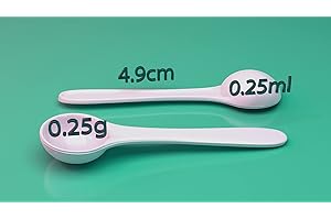NPOW Measuring Spoons - Tablespoon Flour Scoop, Spice Spoon, Plastic Scoop, Mini Spoons, Reusable Teaspoon Measuring Scoops for Powder, 0.25g or 0.25ml (1 Spoon)