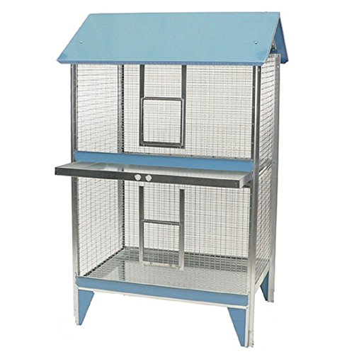 Voliera per Uccelli a due Piani Rettangolare Mod. Cinciallegra