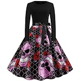 ❤️Klassischer und ikonischer Stil, macht Ihnen elegant und sieht sehr schick und sexy aus. Ob Sie an einer Cocktailparty teilnehmen oder zur Arbeit gehen, wird dieses kleid eine richtige Wahl sein.
