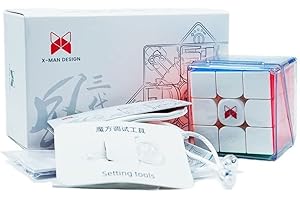 Aigidusansu Moyu QY Toys Tornado V3 Maglev 3 x 3 x 3 cm, cubo mágico magnético, profesional, cubo de velocidad sin pegatinas para giro, juguete educativo (versión Pioneer)