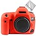 Produktbild First2savvv rot TPU Gummi Ganzkörper- präzise Passform Kameratasche Fall Tasche Cover für Canon EOS 5D MarkIV. 5D MkIV - XJPT-GJ-5D4-08G11