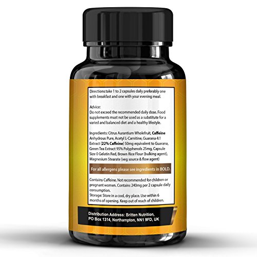 T5 Fat Burner - For Men And Women - Free Diet Plan With Every Order! - 60 Capsules - 1 Month Supply - 100% Money Back Guarantee