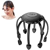 Coverzone Ahtapod 8 Başlıklı Kafa Masaj Aleti &ndash; 360&deg; Sa&ccedil; Derisi Masajı, 5 Masaj Modu, USB Şarjlı, Stres Azaltıcı & Kan Dolaşı