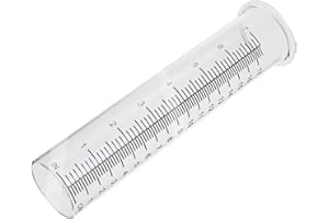 POPETPOP Pluviomètre 7 Pouces Verre Pluviomètre Extérieur Pluviomètre Remplacement Tube Transparent Jauge De Mesure De Pluie pour Jardin Yard
