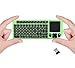 Price comparison product image FAVI FE01 2.4GHz Wireless USB Mini Keyboard with Mouse Touchpad, Laser Pointer - USA Version (Warranty) - Green (FE01-GR)
