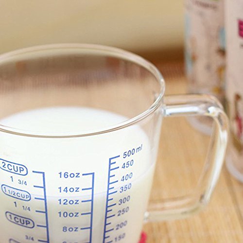 AsentechUK® Messbecher 500 ml transparentes Glas - 5