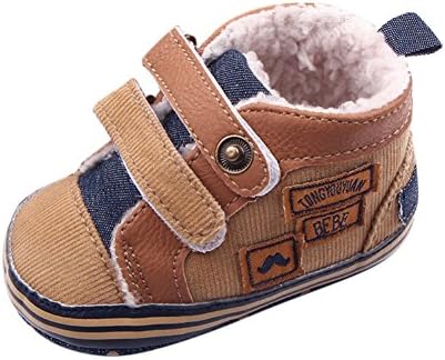ROPALIA Baby Boys Winter Warm Shoes First Walker Infants Toddler Antislip Boots