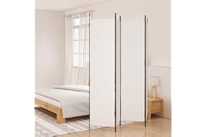 HOMIUSE 200x220 cm Raumteiler Paravent Trennwand Balkon Sichtschutz Paravent Raumteiler Innen Sichtschutz Garten Balkonschutz Seitenmarkise Ausziehbar Stellwand Weiß