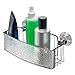 Produktbild InterDesign Rain Power Lock Badezimmer-/Dusch-Caddy mit Saugnapf für Shampoo, Conditioner, Seife - Rechteckig, Durchsichtig
