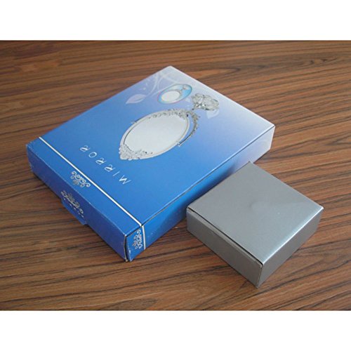 KINGFOM™ Drehenden Kreisförmigen Doppelseitiger antik Kosmetikspiegel (Standard Size, Silber) - 9