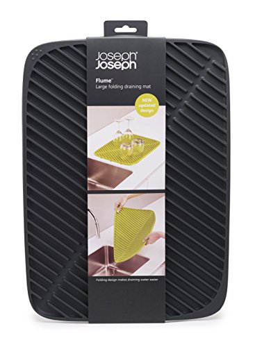Joseph Joseph 85089 Flume Grosse Faltbare Silikon-Abtropfmatte, plastik, 43,5 x 31,5 x 0,95 cm, grau - 6